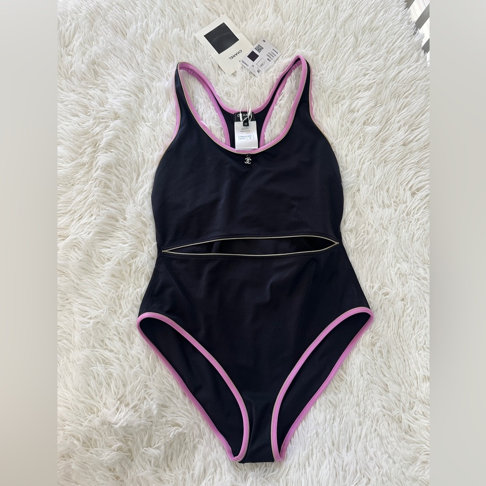 CHANEL 25M Coco Beach Cutout One Piece Swimsuit - Picture 2 of 5